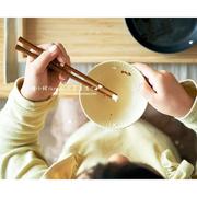 日本edisonmama爱迪生妈妈儿童，天然木训练进阶普通筷子左手右手