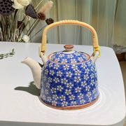 中式提梁壶陶瓷家用小清新茶具泡茶壶带过滤网餐厅水壶民宿单壶杯