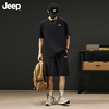 jeep吉普男士运动套装，夏季2024潮牌速干冰丝短袖短裤男款夏装