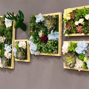 仿真绿植多肉壁挂田园挂饰，壁饰立体电表箱，遮挡植物墙花卉墙面装饰
