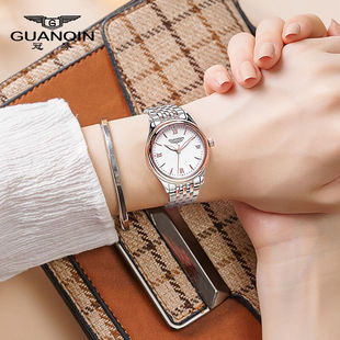 冠琴(guanqin)手表女士全自动机械表时尚休闲防水女表520七