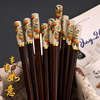 事事如意筷子中式过新年家用高档抗菌防霉耐高温实木筷子