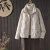 冬季立领白鸭绒(白鸭绒，)羽绒服女款2023年韩版菱格休闲防风纯色短外套
