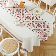 桌布防水防油免洗椭圆餐桌布，pvc塑料布艺，茶几桌垫台布北欧风