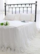 法式韩式重工镂空绣花古瓶花，百搭全棉纯棉，床裙单件床罩床单