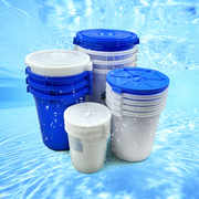 塑料加厚大水桶带盖塑胶大白桶储水桶楼道垃圾桶蓝白色大桶胶桶
