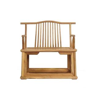 老榆木仿古新中式家具免漆椅子圈椅官帽椅茶桌茶椅实木餐椅主人椅