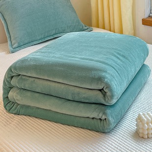 珊瑚绒毛毯午睡沙发毯子加厚冬季空调毛巾被办公室披肩盖毯床上用