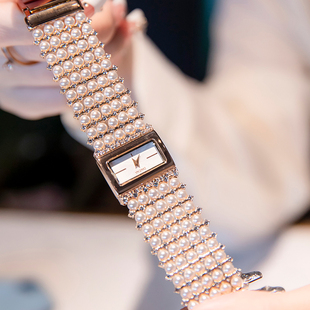 davena蒂玮娜手表女士品牌，珍珠表带高级感女表轻奢小众手表