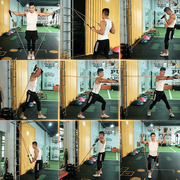 弹力绳健身拉力绳套装男士力量训练家用运动器材臂力胸肌综合锻炼