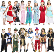 万圣节儿童服装男童女童希腊埃及俄罗斯阿拉伯和服，英国外国cos服
