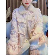 新中式棉服国风女装2024秋冬高级感今年流行小个子夹棉厚外套