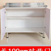 简易橱柜厨房灶台柜餐边柜不锈钢台面转角柜经济实用型碗筷柜