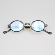 复古眼镜男小框配近视，女手工板材架，椭圆形眼镜框男1066