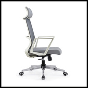白色d办公椅子多功能护腰网椅职员椅人体工学，转椅会议椅员工办公
