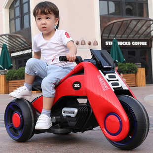 儿童电动摩托车男女宝宝三轮车电瓶车小孩玩具汽车可坐人充电大号