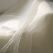 白色欧根纱布料黑色蕾丝网，纱婚纱面料，内衬里布汉服手工diy布头