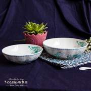 出口英国 外贸骨瓷碗套装 原单陶瓷面碗 深汤盘 米饭碗 沙拉碗