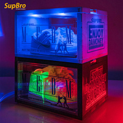 SupBroxMEDM联名声控LED鞋盒收纳盒发光网红潮人球鞋必备展示鞋墙