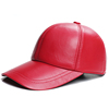 真皮大紅棒球帽春秋，女街头时尚羊皮鸭舌帽，皮帽子百搭韩版潮红色