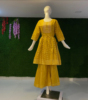 春装女印度服饰传统民族，风绵绸连衣裙胸前刺绣印花长裙黄色