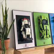 兼容乐高积木上墙相框，保时捷911兰博基尼，迈凯伦f1布加迪法拉利sp3