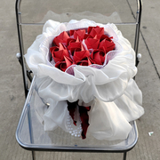 11朵川崎玫瑰折纸花束材料包手工(包手工，)纸玫瑰，花束diy自制公主裙包装