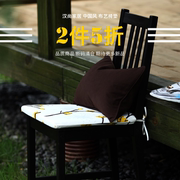 2件5折布艺餐椅垫子海绵坐垫，加厚座垫红木沙发，垫子秋冬可拆洗