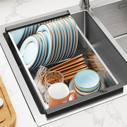 帅仕不锈钢沥水篮厨房，洗菜盆洗碗池置物架，碗碟收纳水槽沥水架