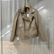 YC24C-W6620/24C026商场2024春时尚女机车夹克显瘦外套潮流PU皮衣