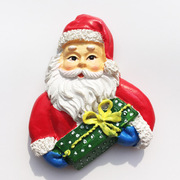 欧洲立体圣诞老人送礼物，旅游纪念装饰工艺品，礼物树脂磁铁冰箱贴