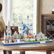 乐立方小房子积木3d立体拼图城市建筑拼装模型儿童益智玩具纸制