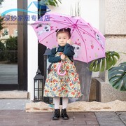 儿童雨伞超轻便宝宝幼儿园可爱小孩小学生男女童公主长柄安全雨伞