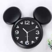 米老鼠儿童卧室挂钟可爱挂钟，静音钟表可爱造型，闹钟免打孔挂墙客厅