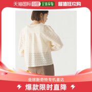 日本直邮OMNES 常见图案卷袖衬衫女士 均码口袋袖透明卷袖自然触