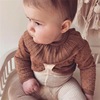 可可妈女宝宝翻领打底衫韩版针织T恤上衣秋季单层婴儿毛线洋气