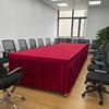 暗红色加厚金丝绒台布办公室会议室桌布乒乓球台布定制长方形桌裙