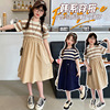 三岁女童夏装衣裙韩版拼接公主裙四儿童姐妹装小女孩穿的裙子夏天
