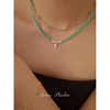 AMO青青子衿天然绿松石珍珠项链女小众设计高级锁骨链2024年