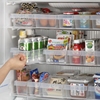 日本进口冰箱收纳盒厨房，水果蔬菜收纳筐饮料，冷藏塑料分隔储物筐子