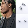 Zircon Earrings耳钉超闪锆石钻石7mm磁铁耳环嘻哈男女无耳洞耳饰