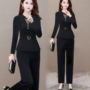 2024韩版秋季套装女士时尚气质，修身显瘦大码洋气，两件套女装潮