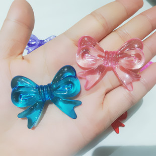 蝴蝶结饰品配件儿童水晶宝石玩具亚克力彩色塑料串珠材料小孩奖励