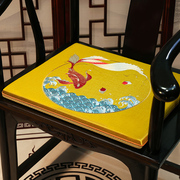 中式红木沙发坐垫古典圈椅太师椅官帽椅垫子喜庆椅子防滑椅垫定制