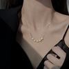 925纯银珍珠项链女2024小众轻奢高级感锁骨链银饰品颈链