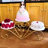 欧式铁艺三层蛋糕架子，创意多层生日婚，庆礼点心甜品托盘艺术展示架
