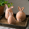 红陶土装饰品摆件可爱卡通小动物兔子小猫园艺花园庭院阳台室内外