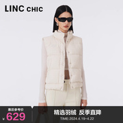 LINCCHIC金羽杰轻薄羽绒马甲女2023潮酷造型感外套Y23805059