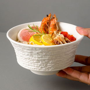 创意日式钵体碗家用陶瓷米，饭碗锥形高脚碗沙拉碗小汤碗，面条拉面碗