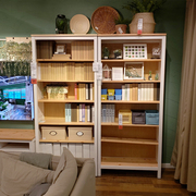 宜家汉尼斯北欧简约实木单个书柜书架书房家具，落地柜子客厅置物架
